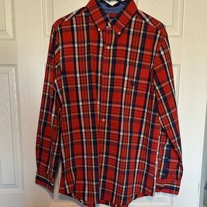 Men's Red Plaid Shirt